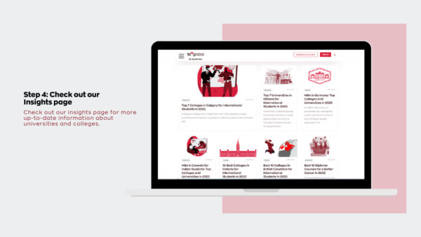 Step 4: Check out our insights page Step 4: Check out our insights page
