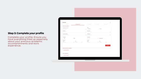 Step 3: Complete your profile Step 3: Complete your profile